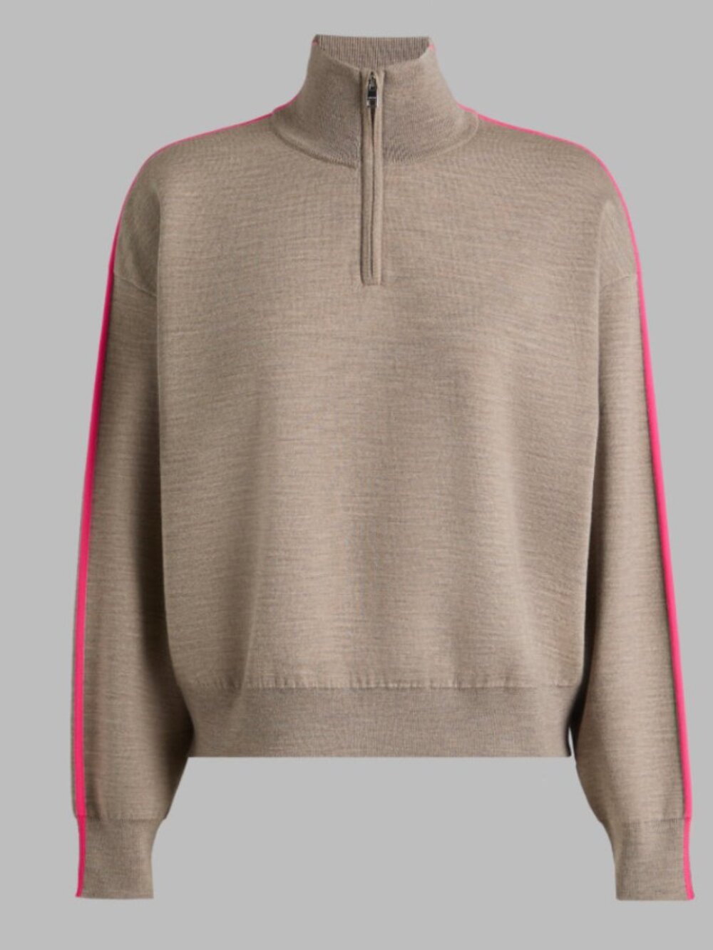 NWT G/FORE Women's MERINO WOOL COTTON PLAITED 1/4 ZIP GOLF SWEATER